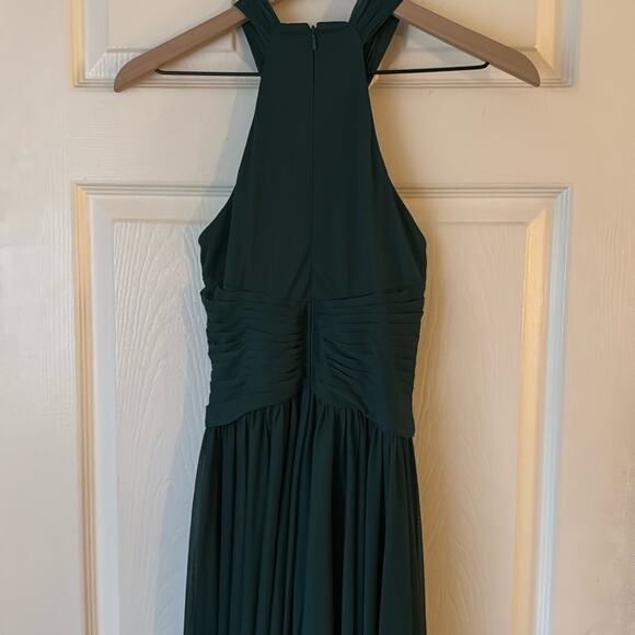David's Bridal Celebrate DB Studio High-Neck Mesh Dress Juniper Green size 4 NWT - Picture 7 of 11